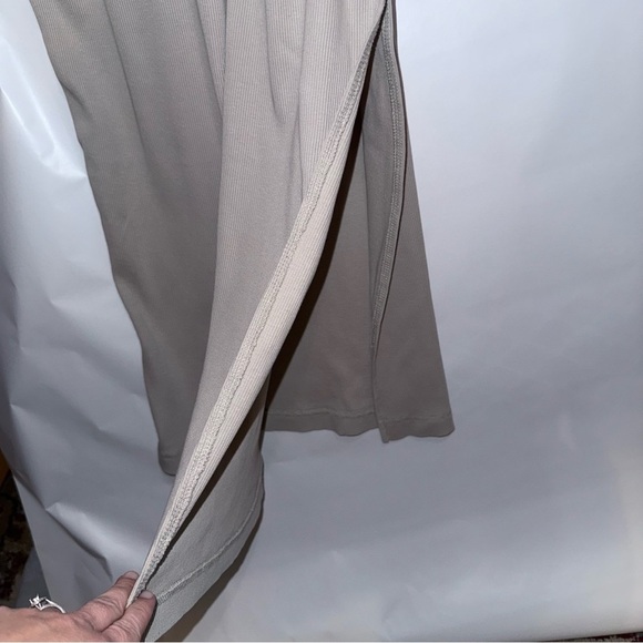 Universal Thread Halter Ribbed Tan Casual Dress Size Medium - Picture 4 of 9